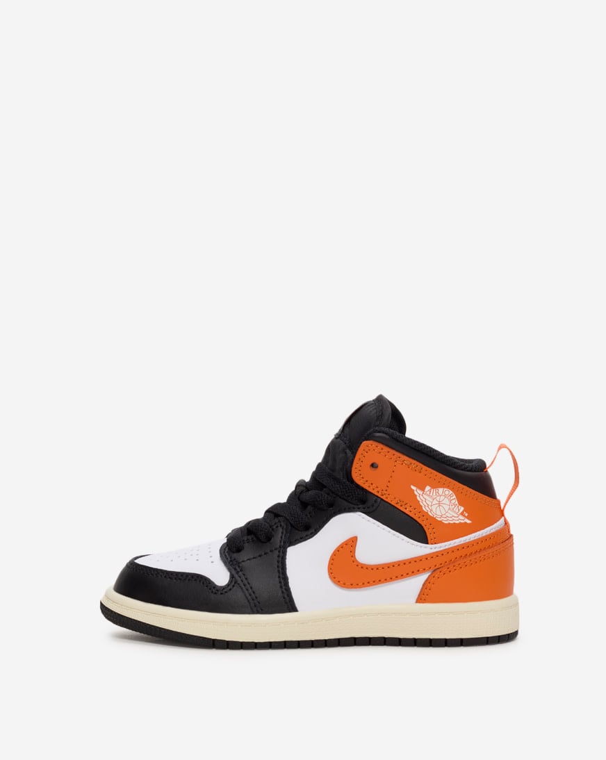 Shop Jordan Little Kids' Air Jordan 1 Mid DQ8424-801 orange