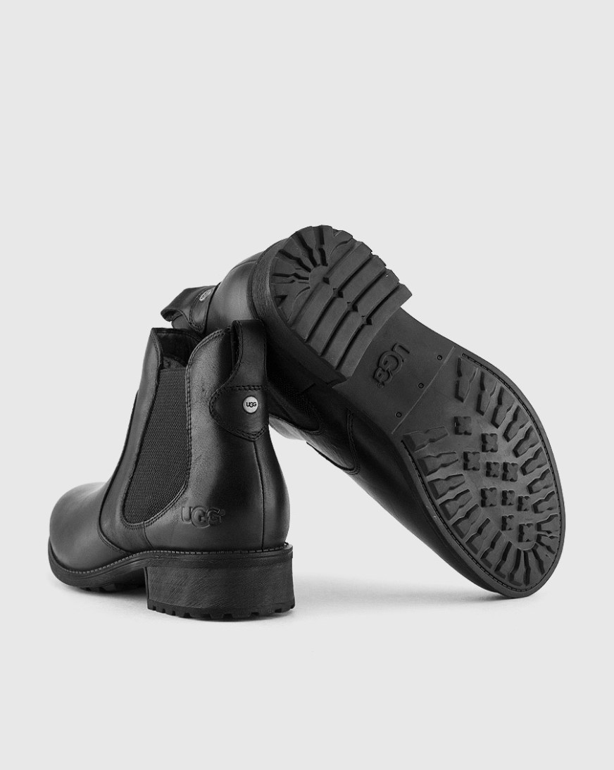 Ugg bonham black clearance leather chelsea boots