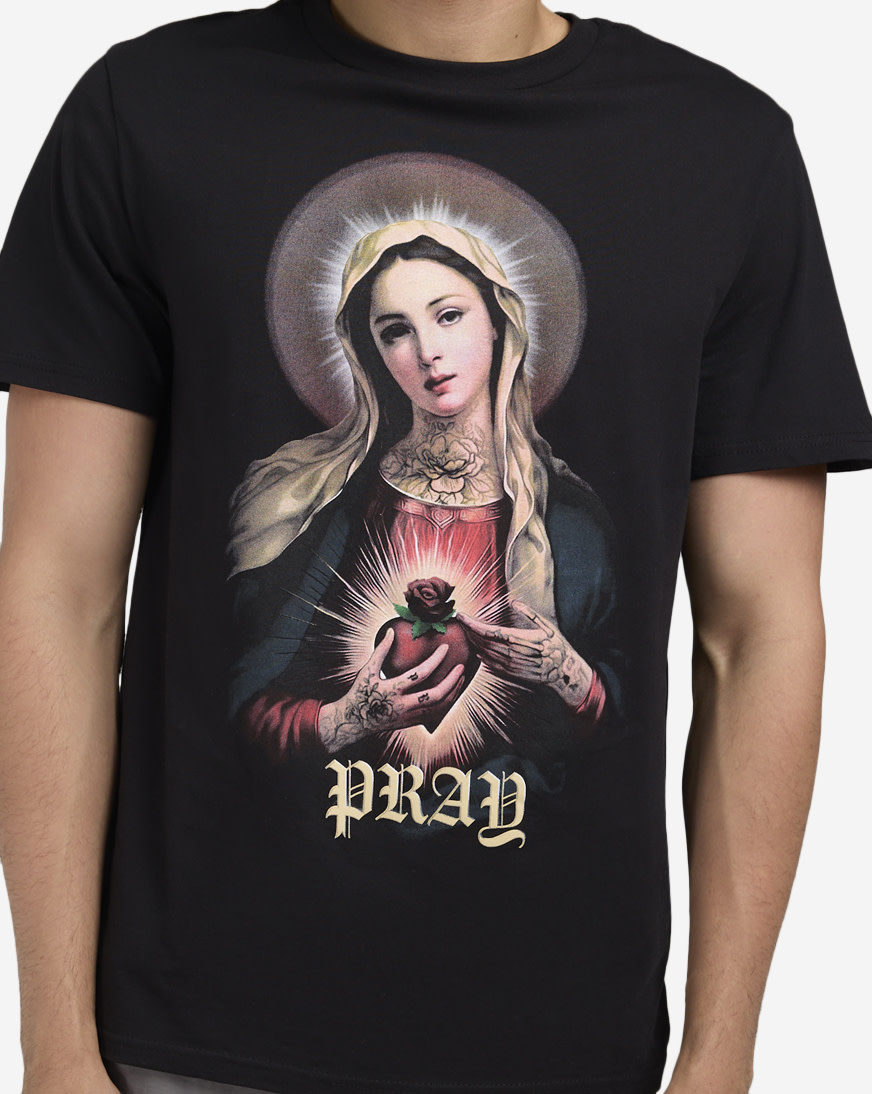 Shop Mister Tee Praying Mary Tee MT3025-US-00007 black | SNIPES USA