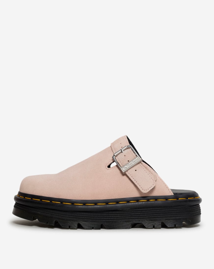 Shop Dr. Martens Zebzag Suede Slingback Platform Mules 31937650