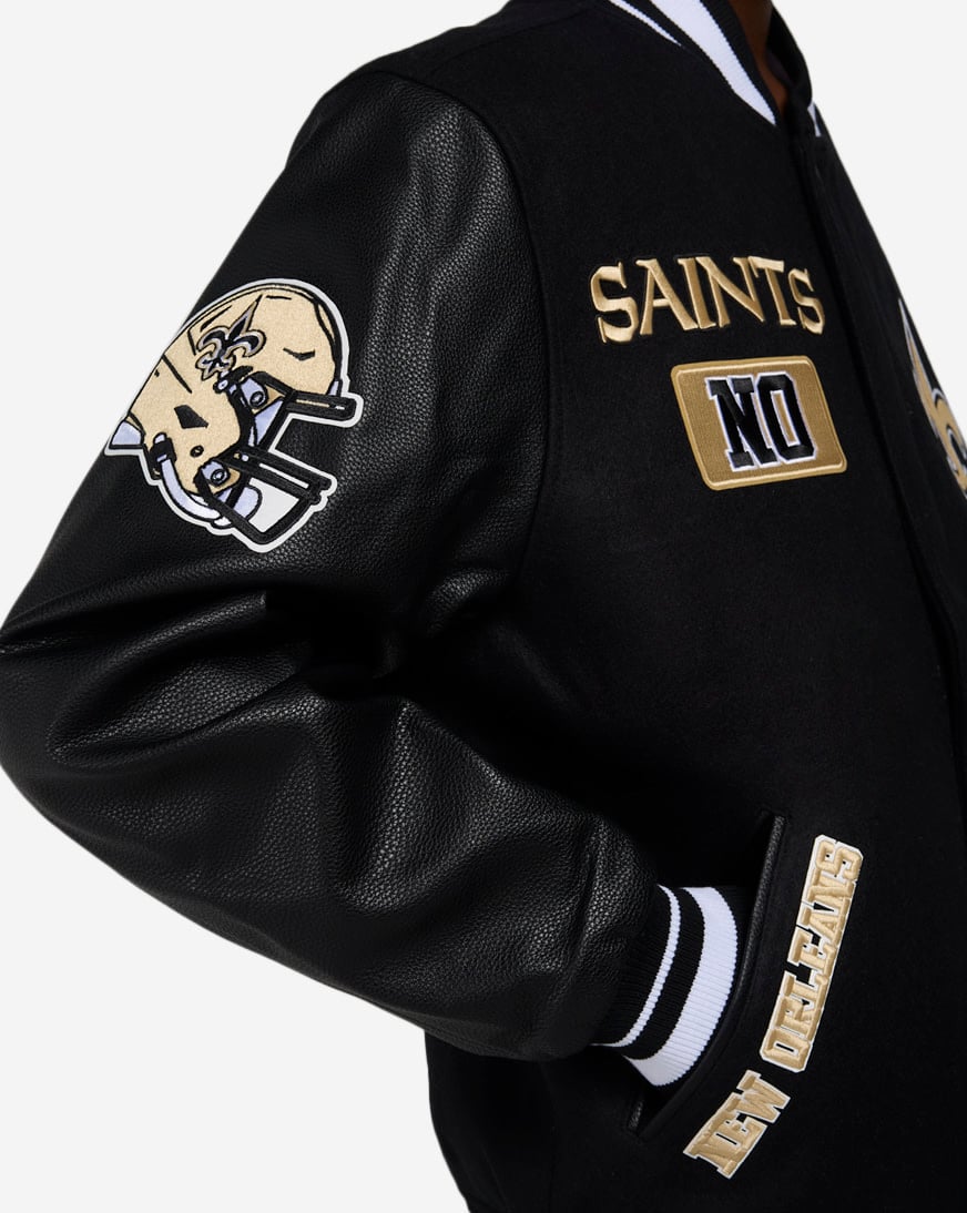 Shop PRO STANDARD New Orleans Saints Pro Area Code Varsity Jacket