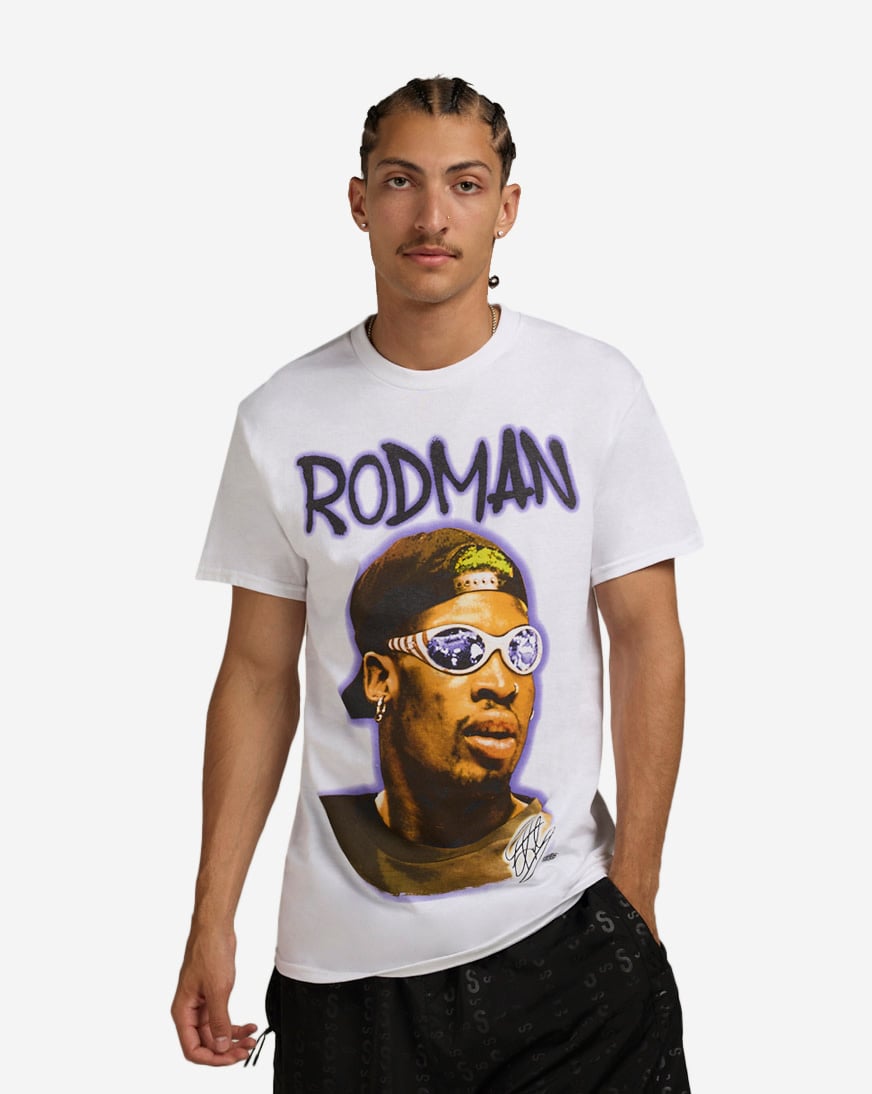 Shop Graphic Tees Rodman Hat And Shades Tee DER1400XX white