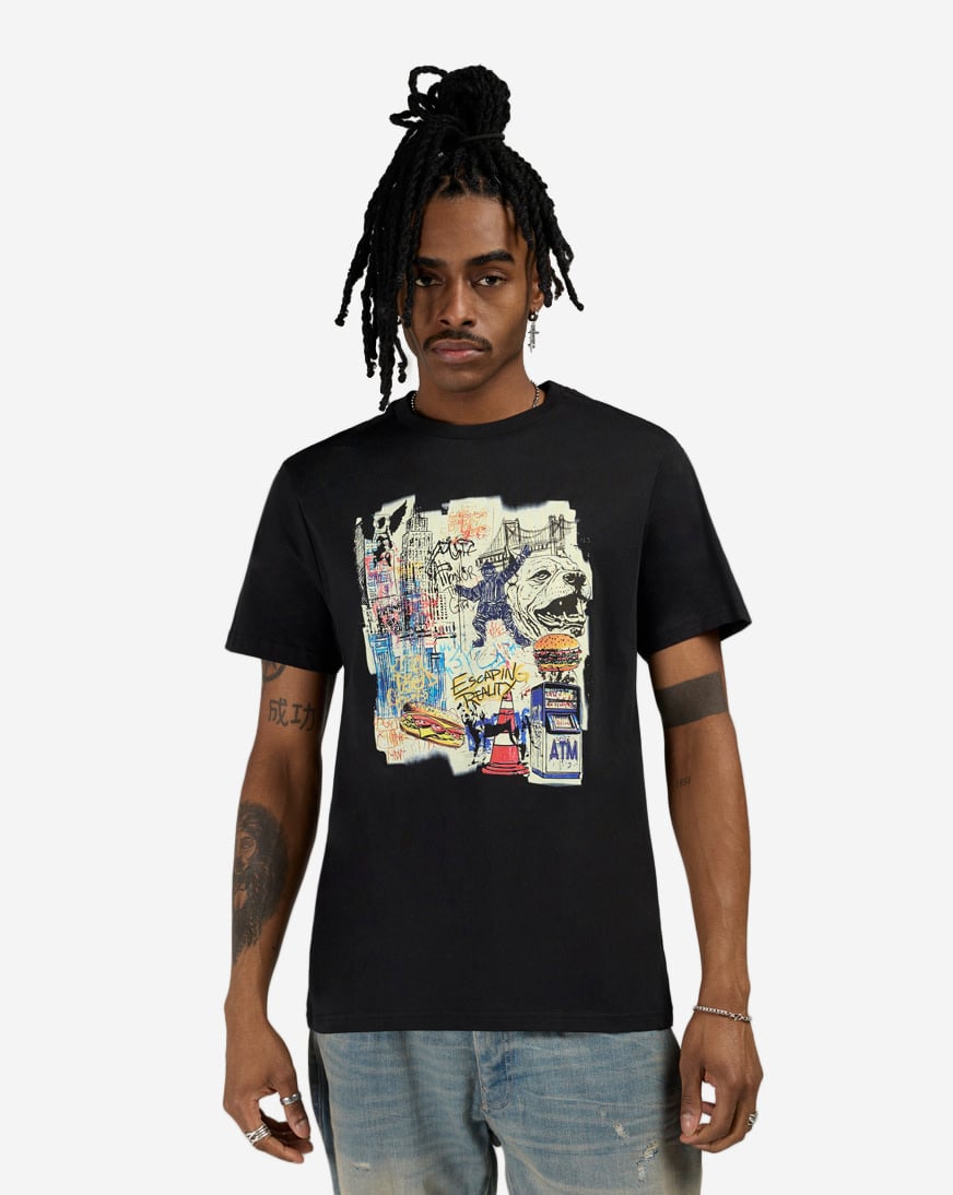 Shop Mister Tee City Sketchbook Tee MTUS488-US-00007 black