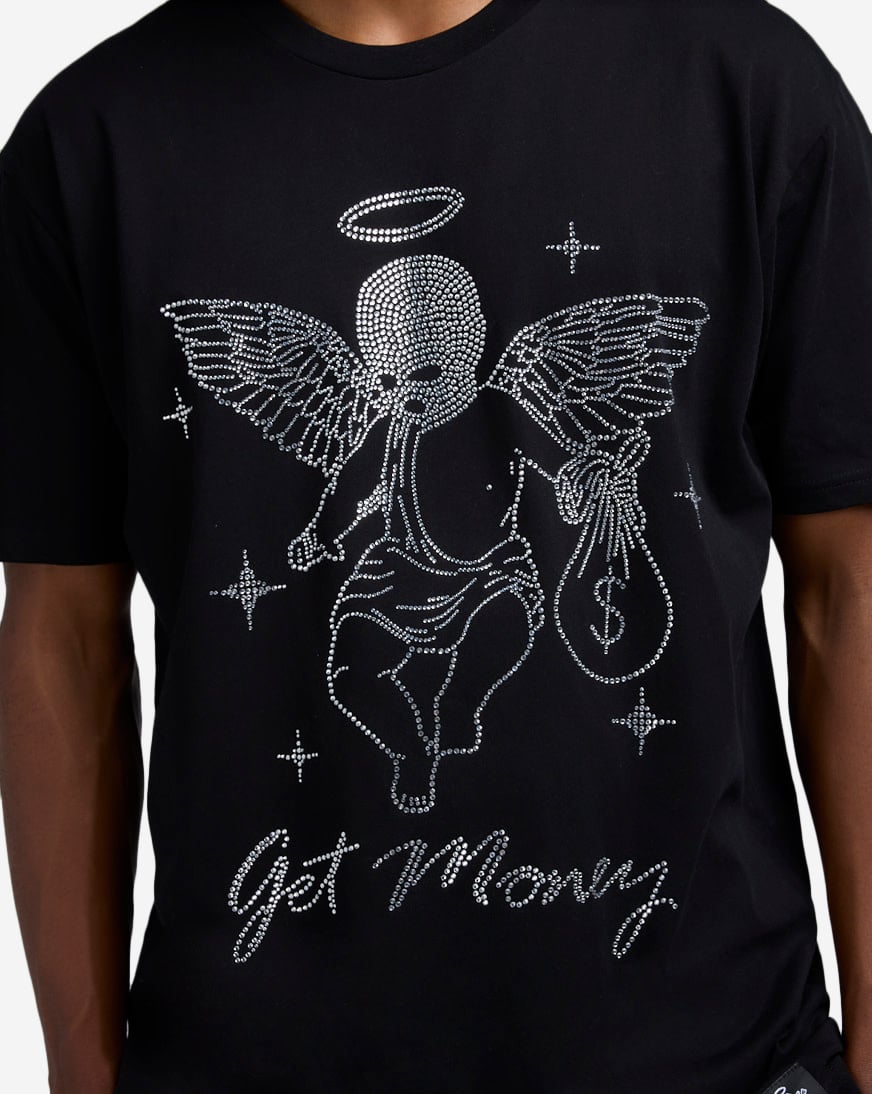 Shop Hasta Muerte Stars Get Money Tee HMANGLSTNE-BLK black