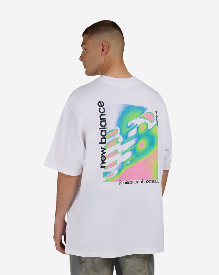 Shop New Balance Classic Tri-Logo Heat Map T-Shirt MT61V4ZG-WT
