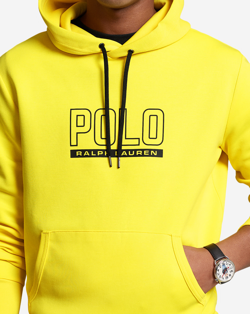 Shop Polo Ralph Lauren Tech Polo Print Graphic Hoodie 710901167002-YEL  yellow | SNIPES USA