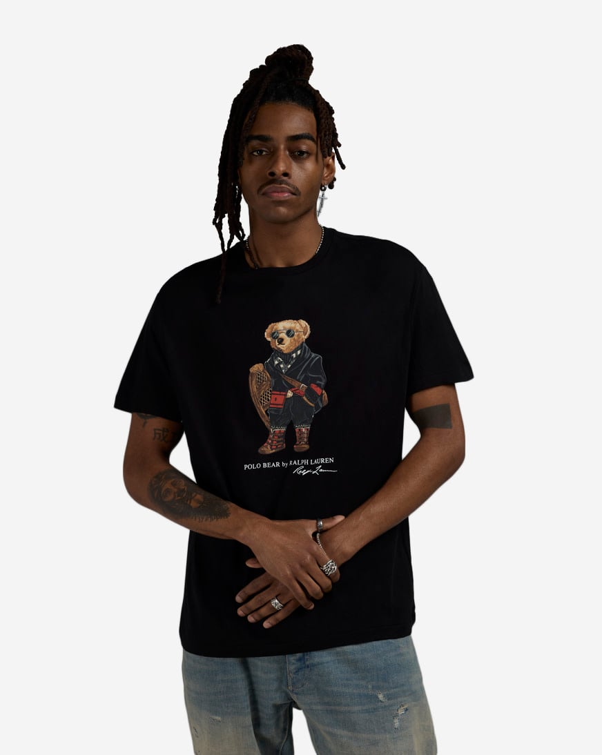 Shop Polo Ralph Lauren Holiday Bear Graphic Tee 710981800001-BLK