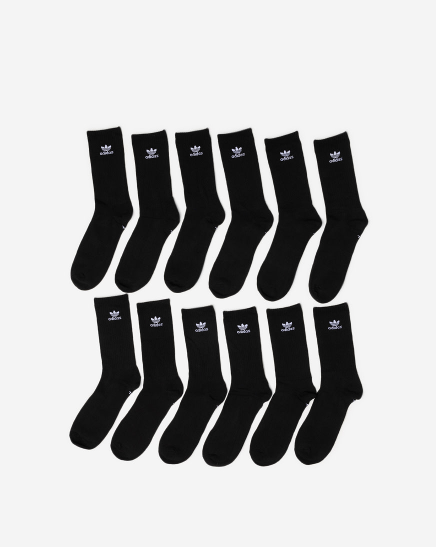 Shop adidas Originals Trefoil 6PK Crew Socks CI8723 black | SNIPES USA