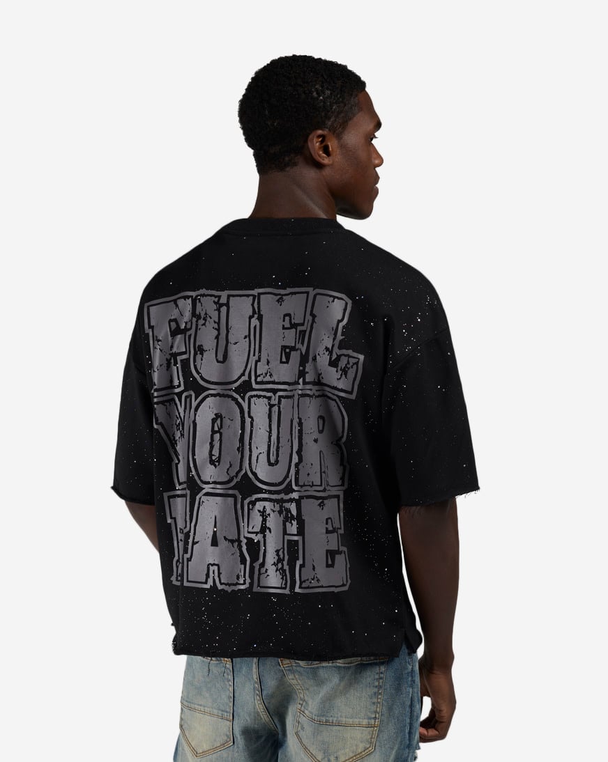 Shop BKYS Apparel Ride Or Dice Cropped Tee T1428SP-BLK black