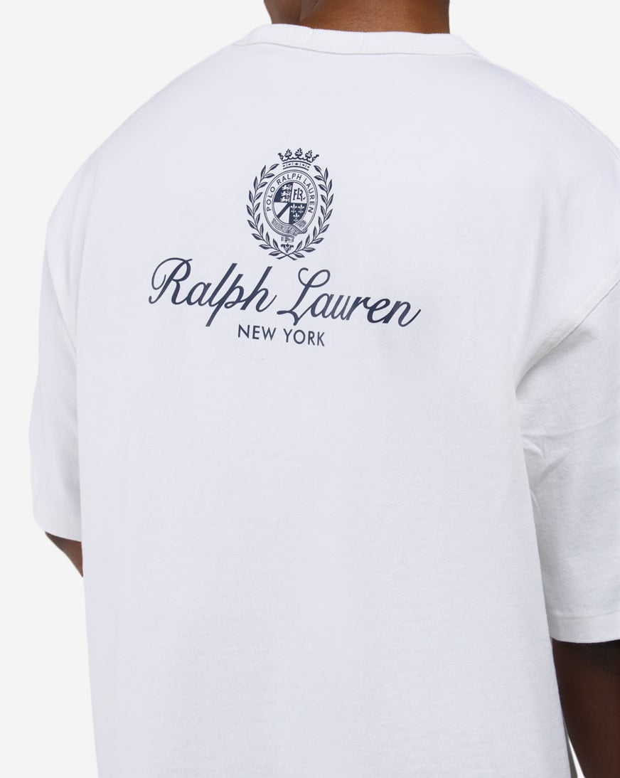 Shop Polo Ralph Lauren Jersey Knit RL Script Graphic T-Shirt
