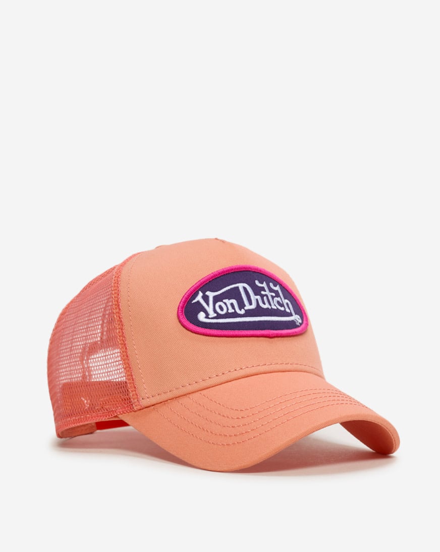 Shop Von Dutch Staple Trucker Hat VDHH0001-SOFT-ORANGE orange