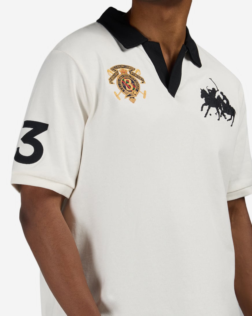 トップス Herlipto Laurel Emblem Polo Shirt Shop Polo Ralph Lauren Jersey Knit Crest Logo Johnny Collar Polo