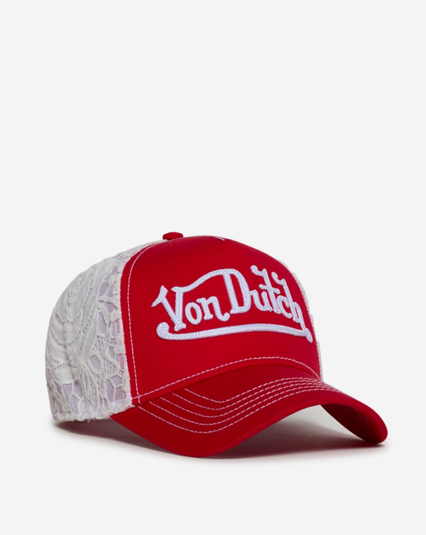 Shop Von Dutch Lacy Trucker Hat VDHH0118 red | SNIPES USA