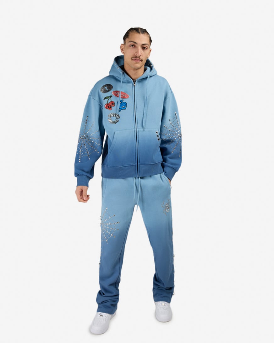 Shop Smoke Rise No Rules Fleece Full Zip Hoodie FO26S467SN-BLU