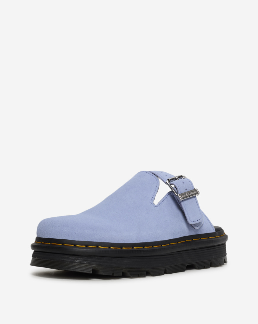 Shop Dr. Martens Zebzag Suede Slingback Platform Mules 31937402