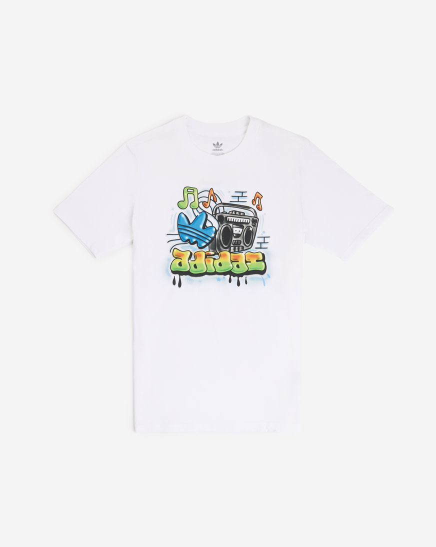 Shop adidas Kids' Airbrush Graphic Tee KC5501 silver | SNIPES USA