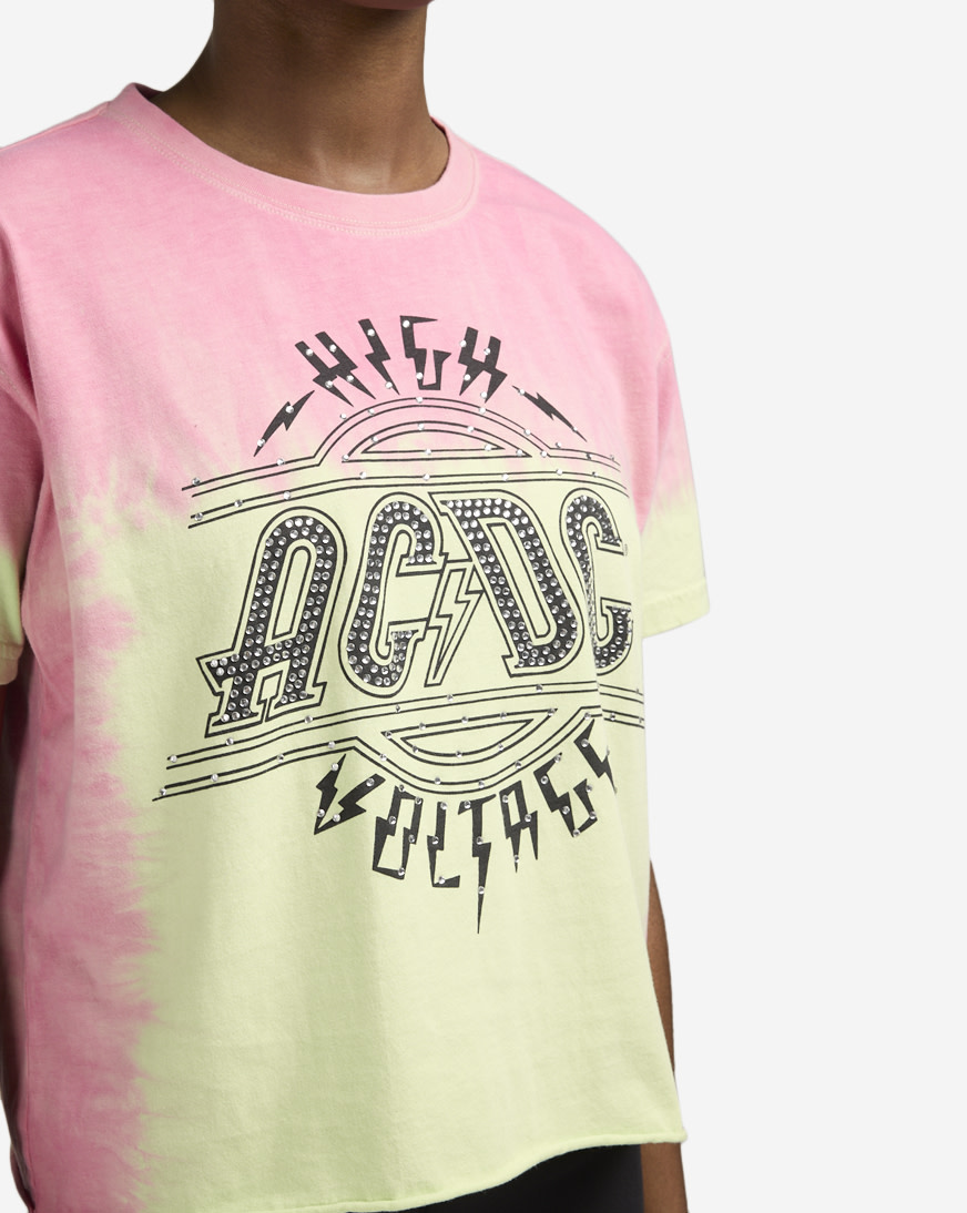 Shop Graphic Tees AC/DC Volt Rhinestone Tee ACD2970CR multi