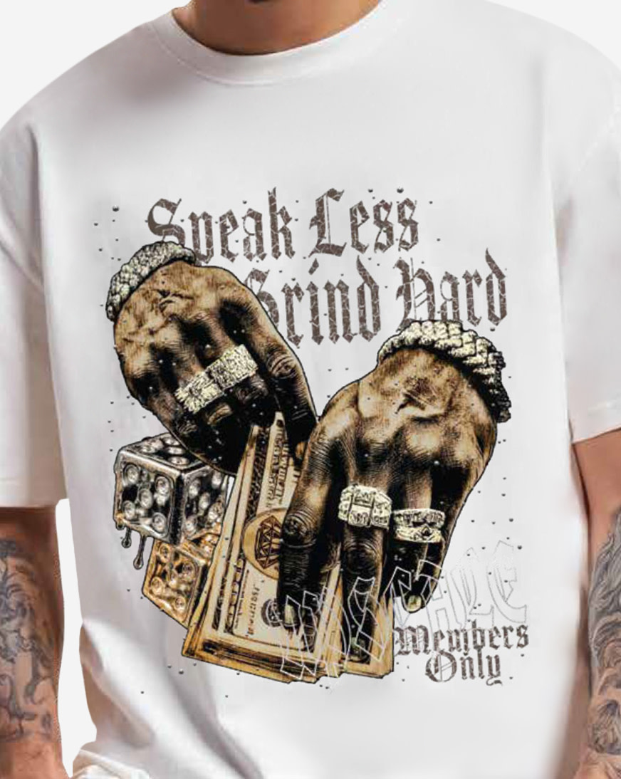 Shop Mister Tee Speak Less Grind hard Hands Tee MTUS591-2-00220