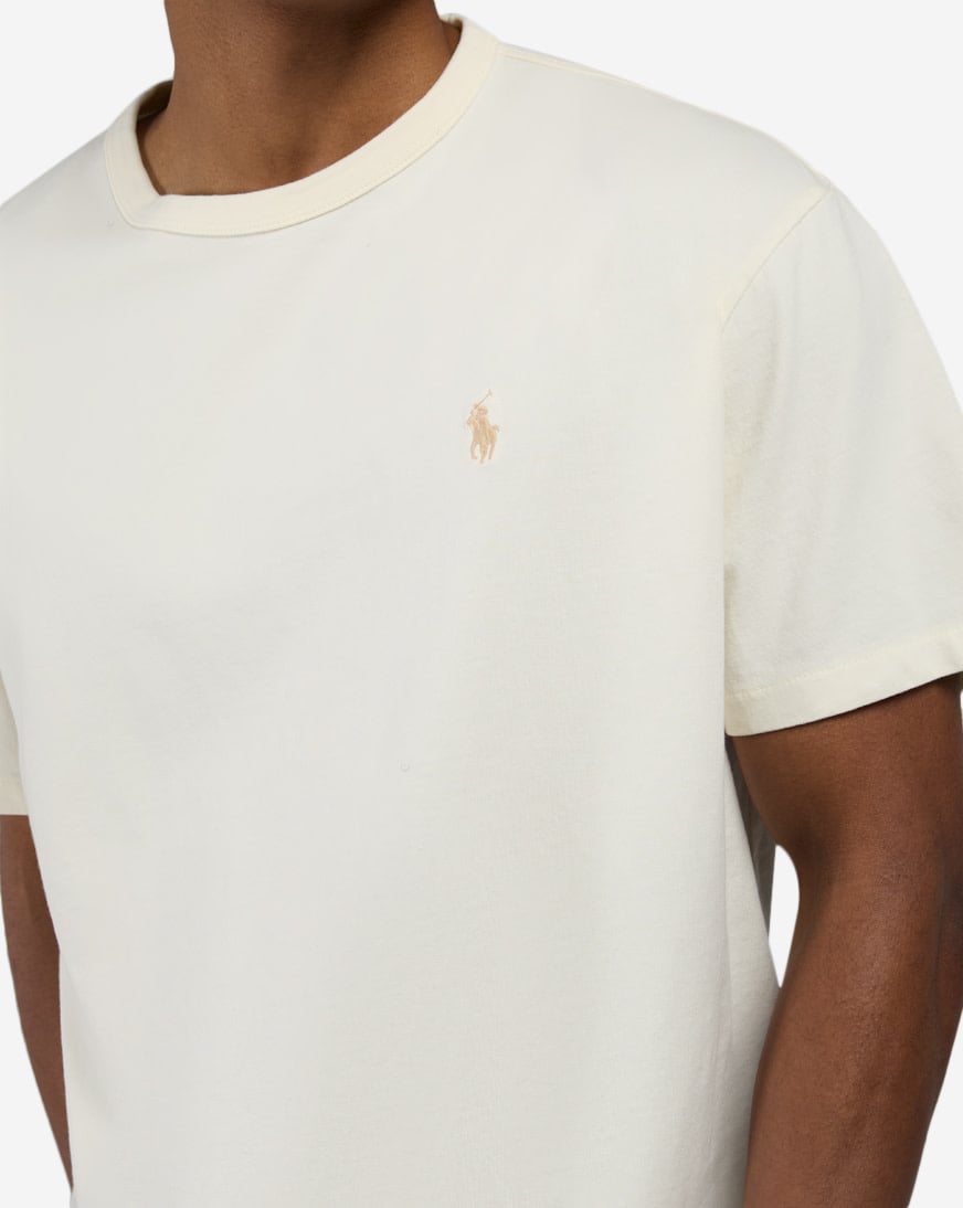 Shop Polo Ralph Lauren Jersey Knit Crewneck Tee 710916698003-CRM