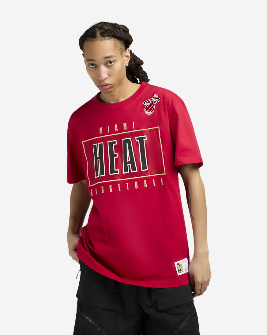Shop Mitchell & Ness Miami Heat Team OG 2.0 Premium Logo Tee 