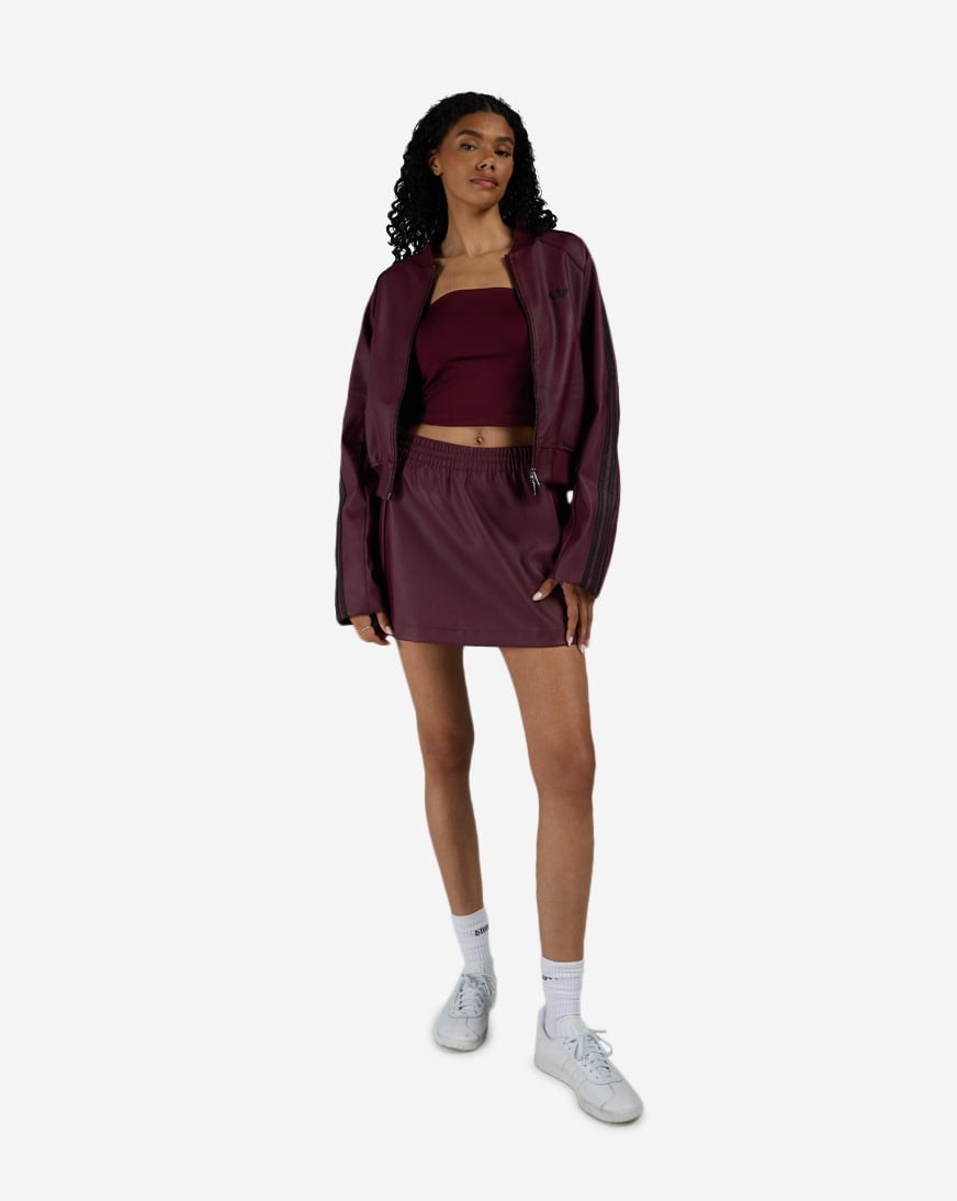 Shop adidas Pleather SST Track Top KT0054 red | SNIPES USA