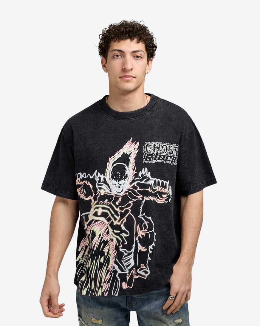 Shop Graphic Tees Ghost Rider Tee 6VSN009-BLK black | SNIPES USA