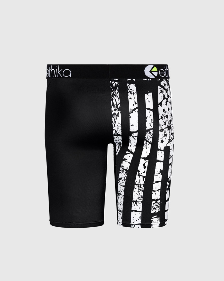 Ethika Men's Mid Boxer Briefs - Bomber Abominable Print (6" Inseam)