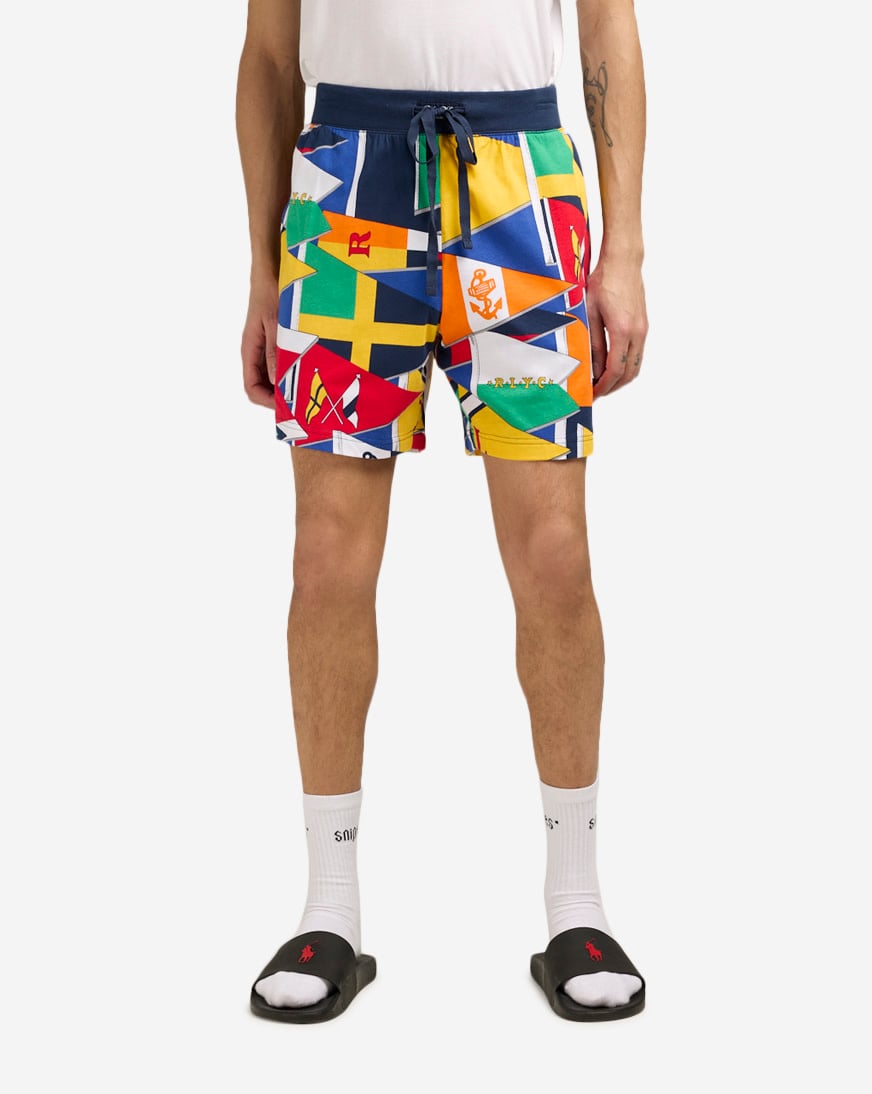 Shop Polo Ralph Lauren Logo Sleep Shorts PK82RL-AXQT multi