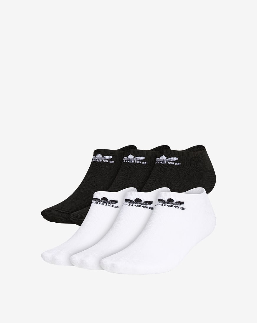 Shop adidas Trefoil No-Show Socks 6 Pairs BH6435B white | SNIPES USA
