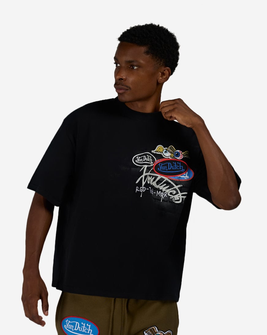 Shop Von Dutch Signature Patch Tee 4VND9E0455-BLK black | SNIPES USA