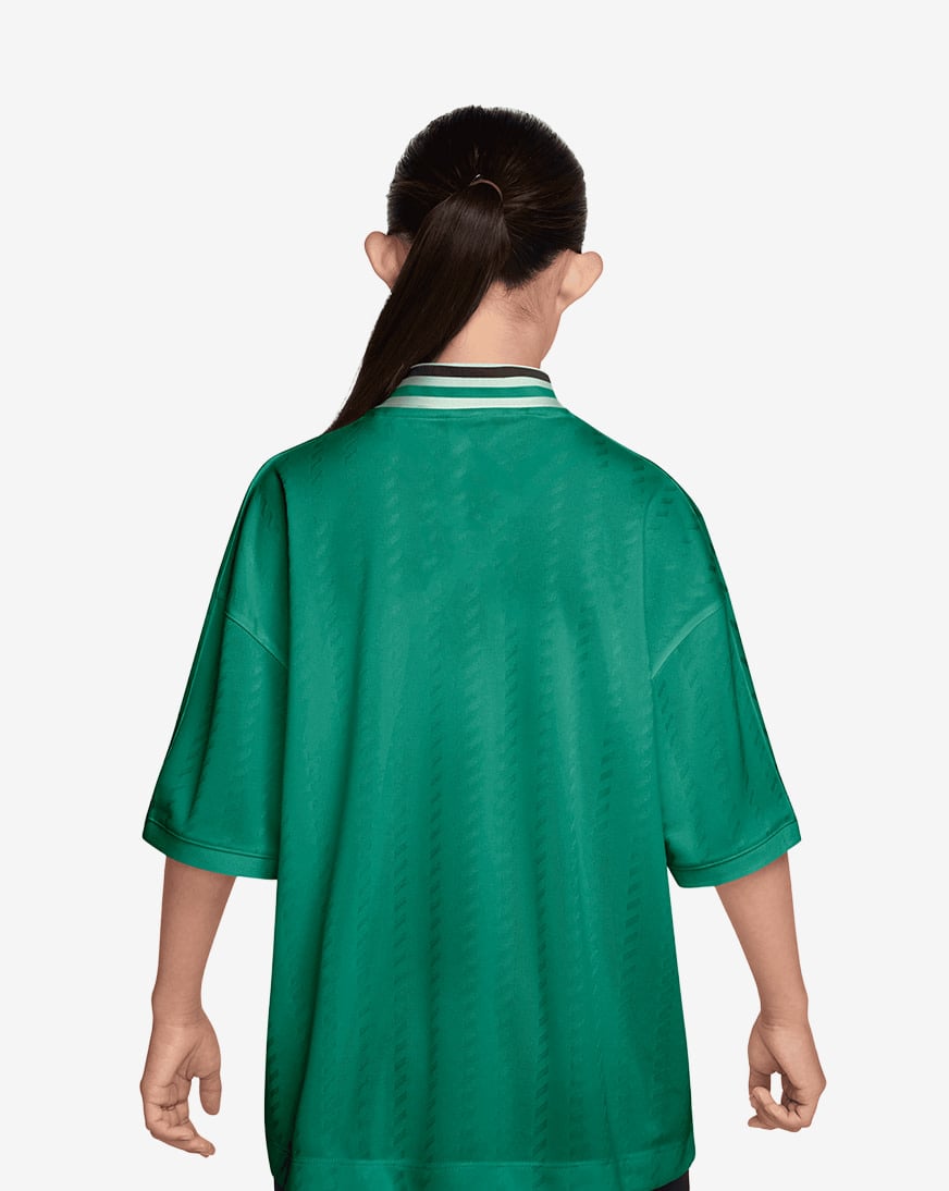 Shop Nike Big Kids' NSW Short-Sleeve Jersey IQ0435-365 green