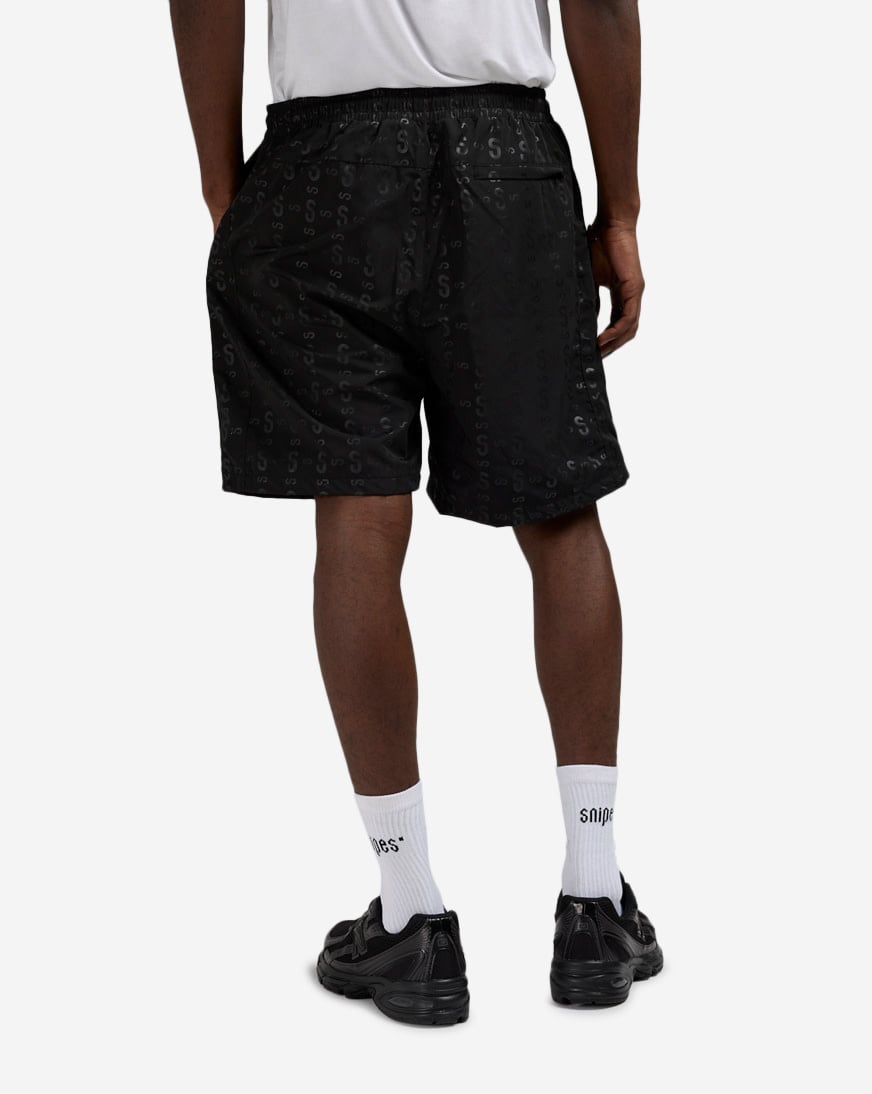 【送料0円】 Shop SNIPES black SNQ224003M-BLK Shorts Nylon Repeat Logo 洋楽