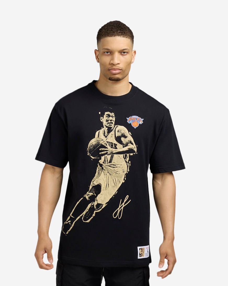 Shop Mitchell Ness Knicks Jeremy Lin NBA Player Tee NN12306