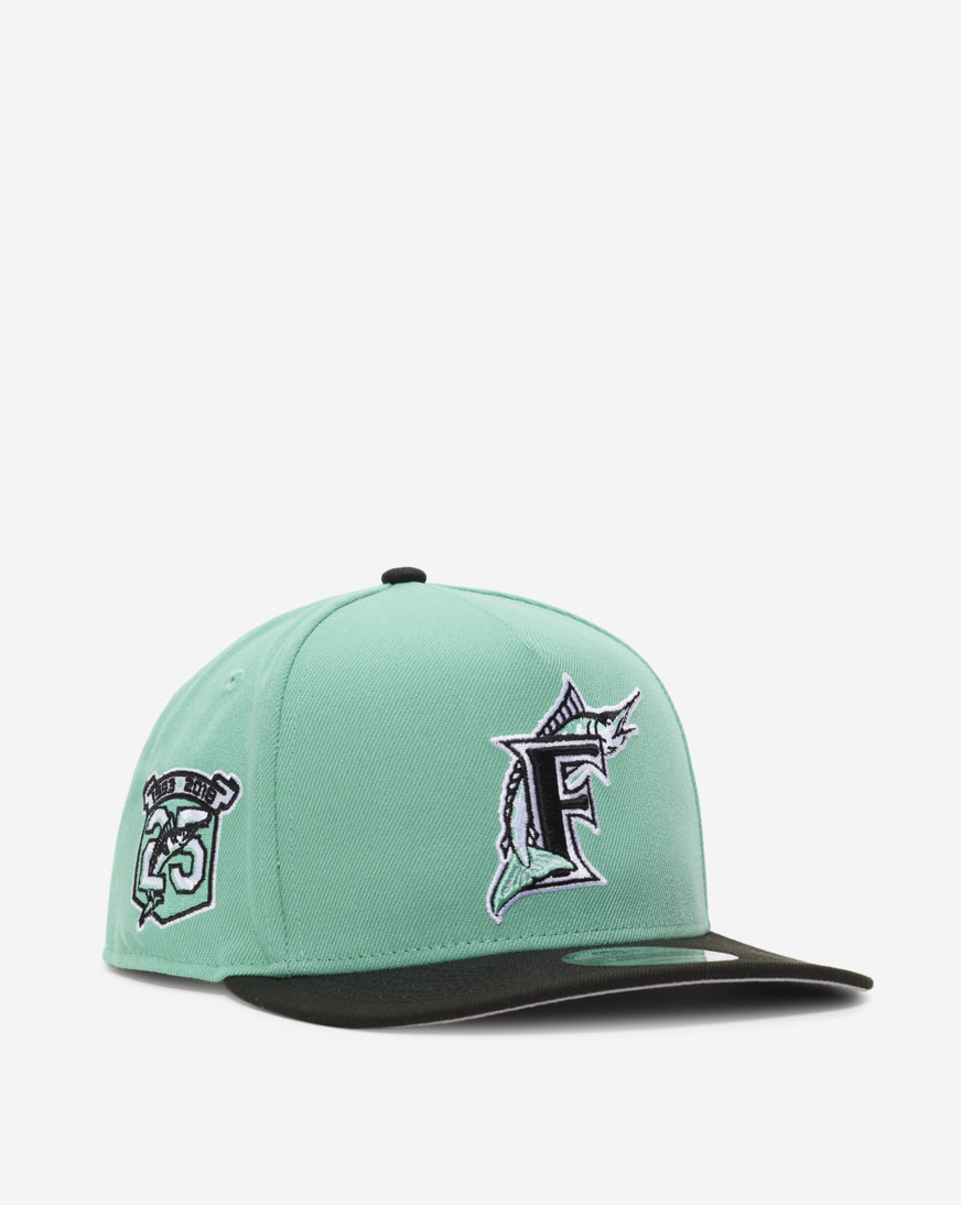 Shop New Era 9Fifty Florida Marlins A-Frame Mint Snapback Hat