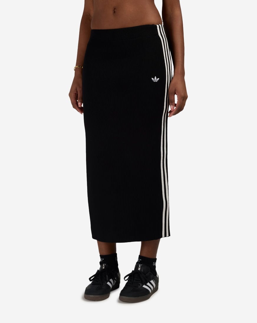 Shop adidas Adicolor Knit 3-Stripes Skirt JW2661 black | SNIPES USA