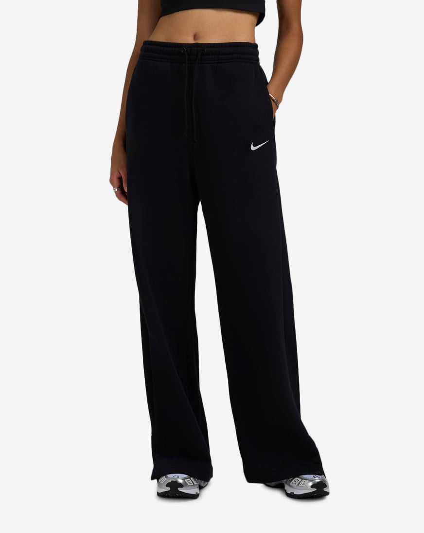 Shop Nike NSW Phoenix Fleece Wide-Leg Sweatpants IH1011-010 black