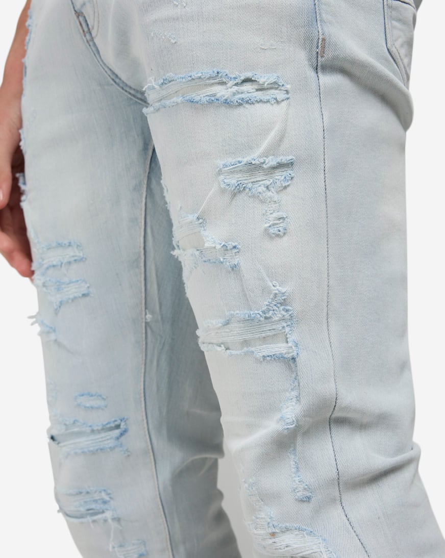 Shop Jordan Craig 5Pkt Rip Repair Jeans JS3208-ICE blue | SNIPES USA