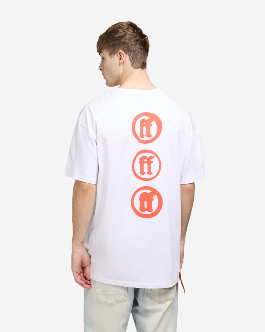 Shop Forgotten Faces Faded Logo Statue Tee FOF0132-WHT white