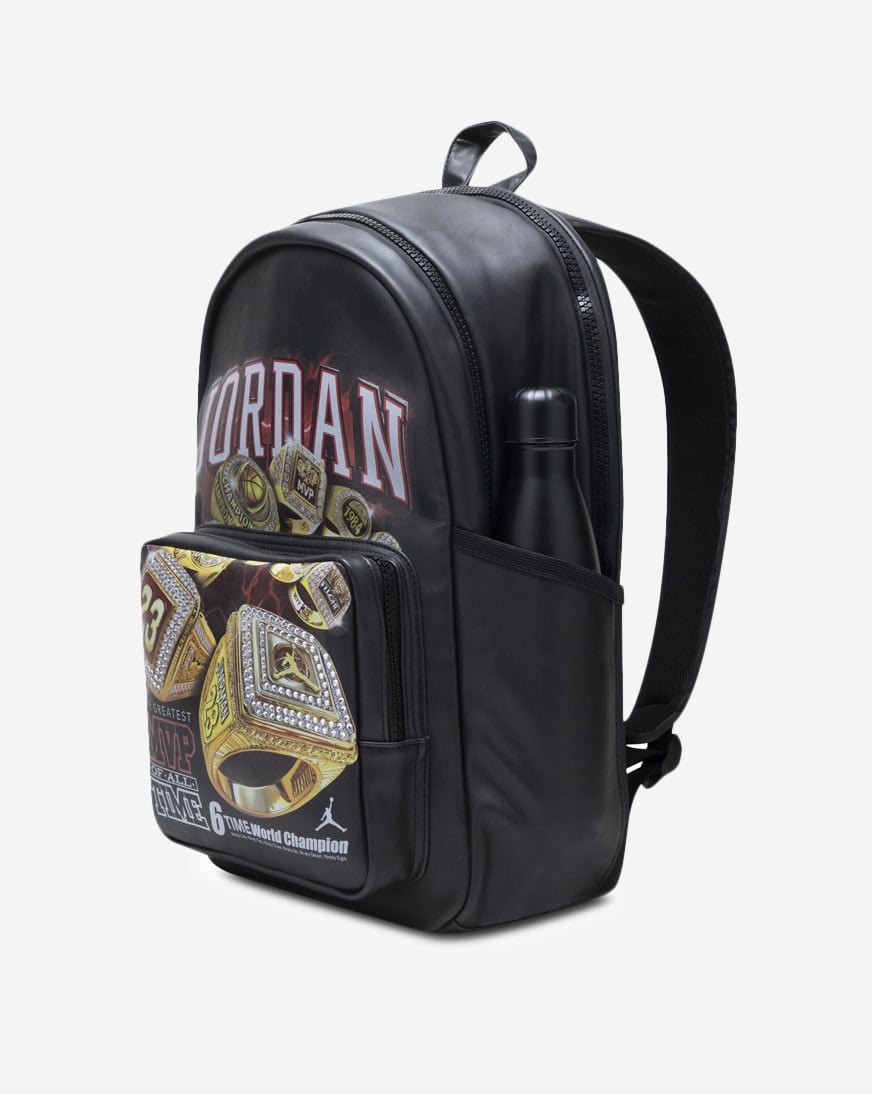 black leather jordan backpack with gold plate on front Air Patrol - Black/Gold - Bags Designed for serious athletes Jordan Leather Backpack - Black