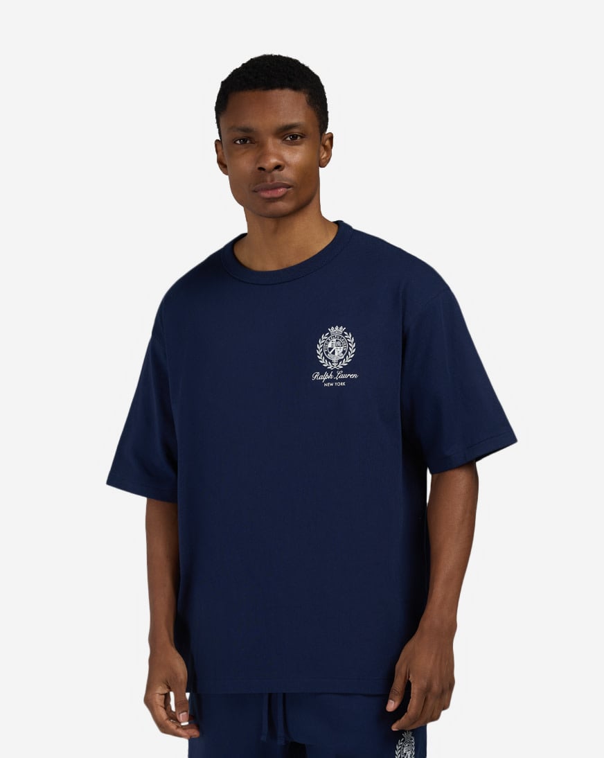 Shop Polo Ralph Lauren Jersey Knit RL Script Graphic T-Shirt