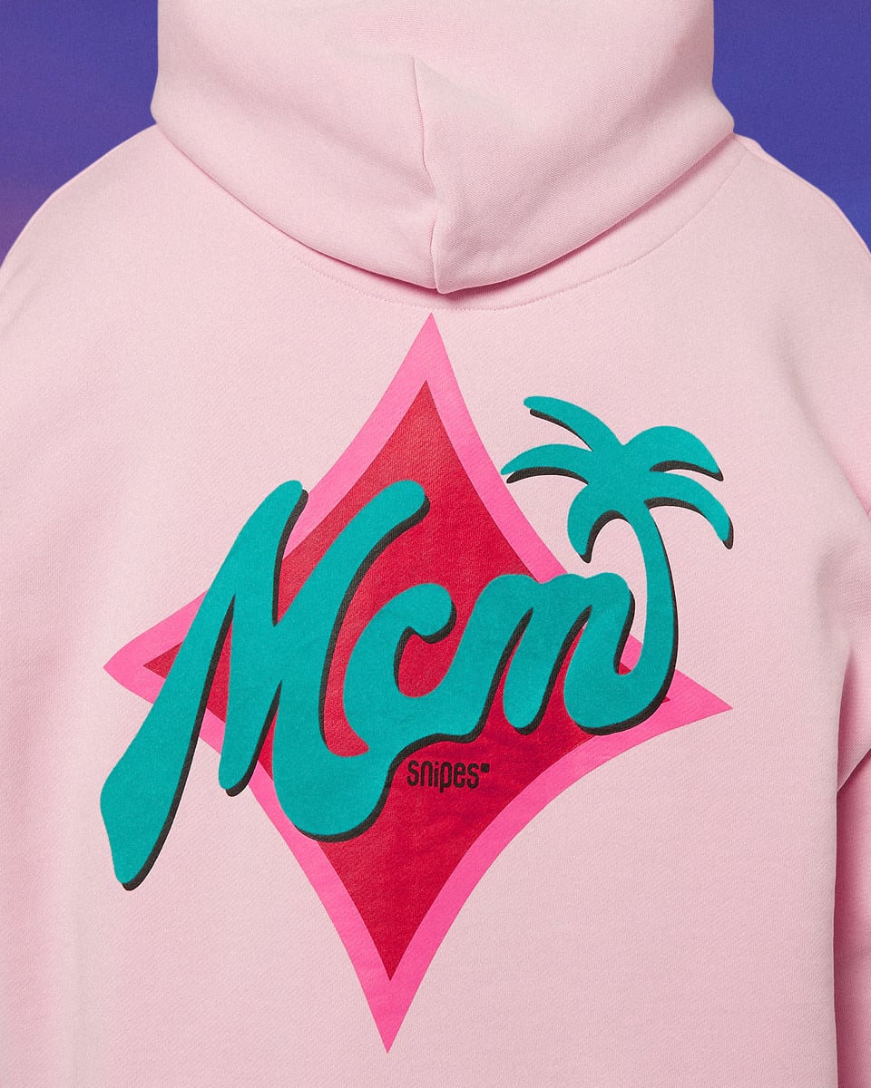 Shop MCM MCM x SNIPES Palm Zip Hoodie SFM252-006-2-ROS pink