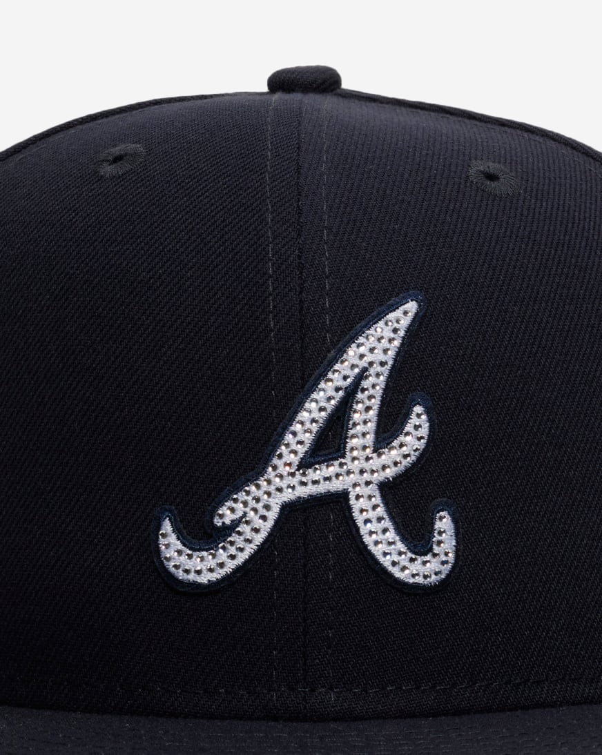 Shop New Era 59Fifty Atlanta Braves Rhinestone Fitted Hat 60931947