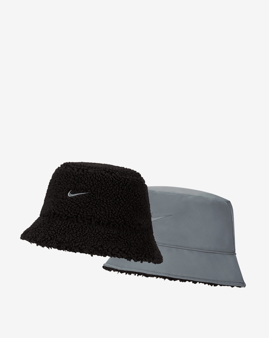 Shop Nike Reversible Sherpa Bucket Hat DV3165-010 black | SNIPES USA