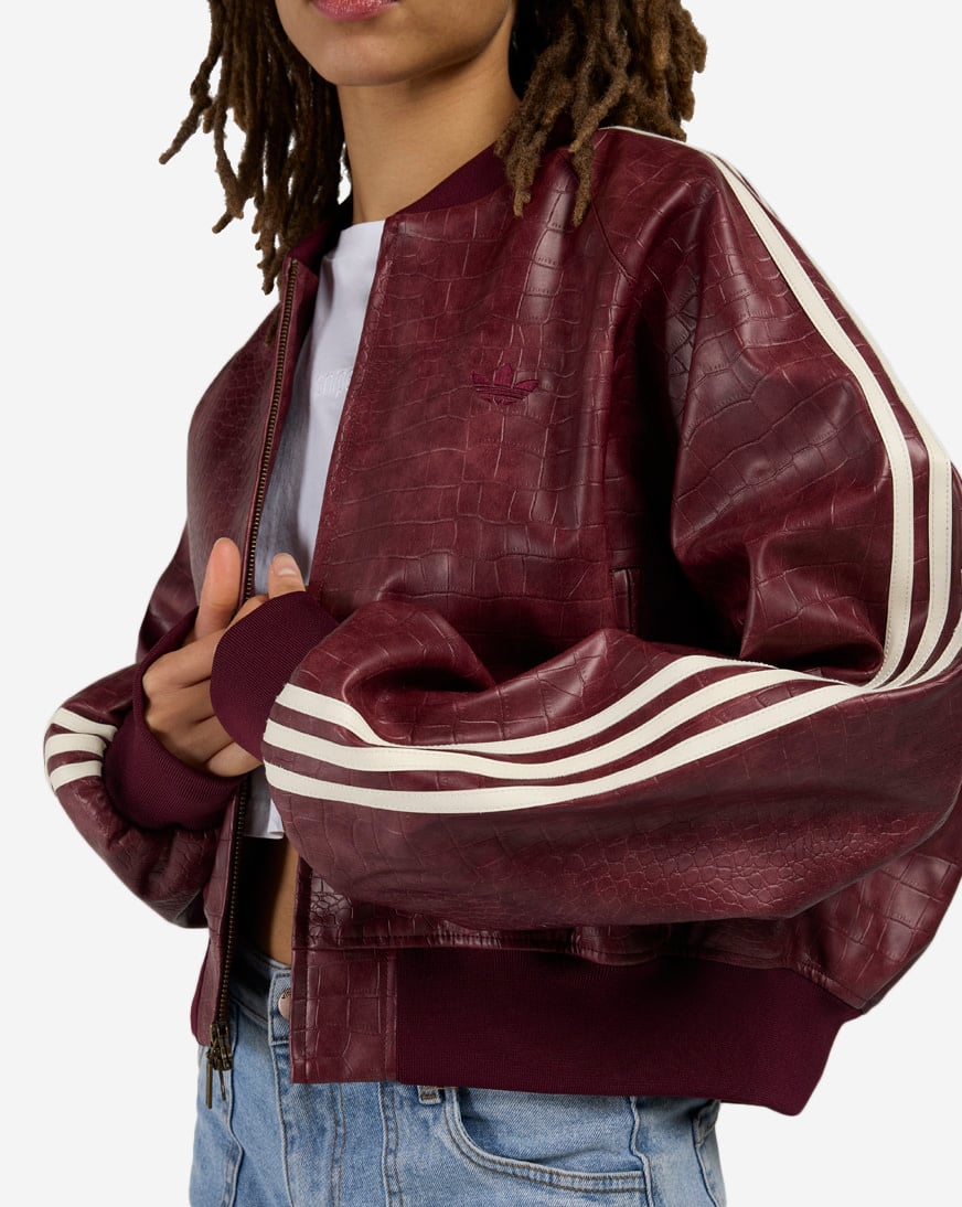 Shop adidas Pleather Jacket KD8792 red | SNIPES USA
