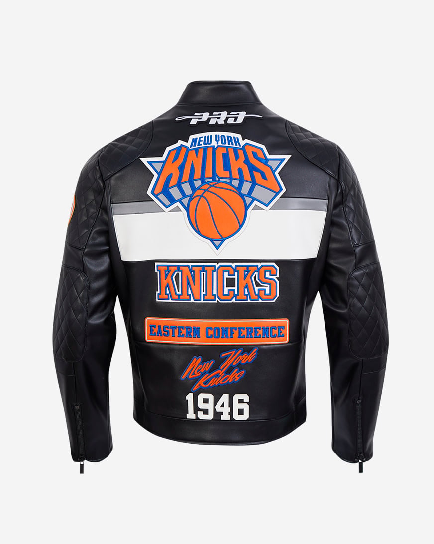 Shop PRO STANDARD New York Knicks Moto Jacket BNK6516468-BLW black
