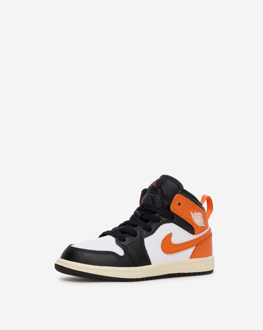 Shop Jordan Little Kids' Air Jordan 1 Mid DQ8424-801 orange