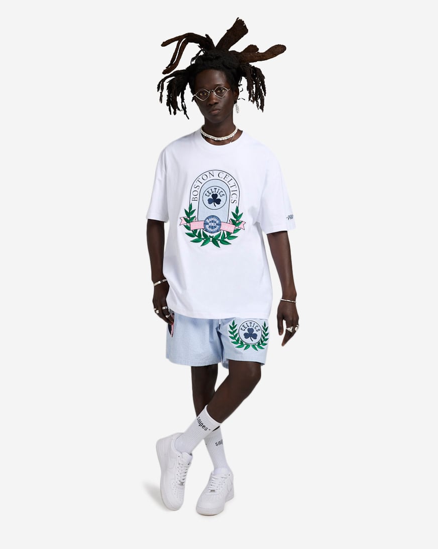 未使用　ブラミンク2025SS シルクコットン18Gベスト Shop PRO STANDARD Boston Celtics Seersucker Shorts BBC3516518-SSB