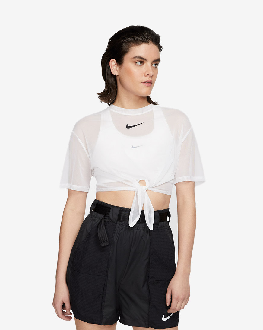 Shop Nike Indio Mesh Crop Top CJ2702-100 white | SNIPES USA