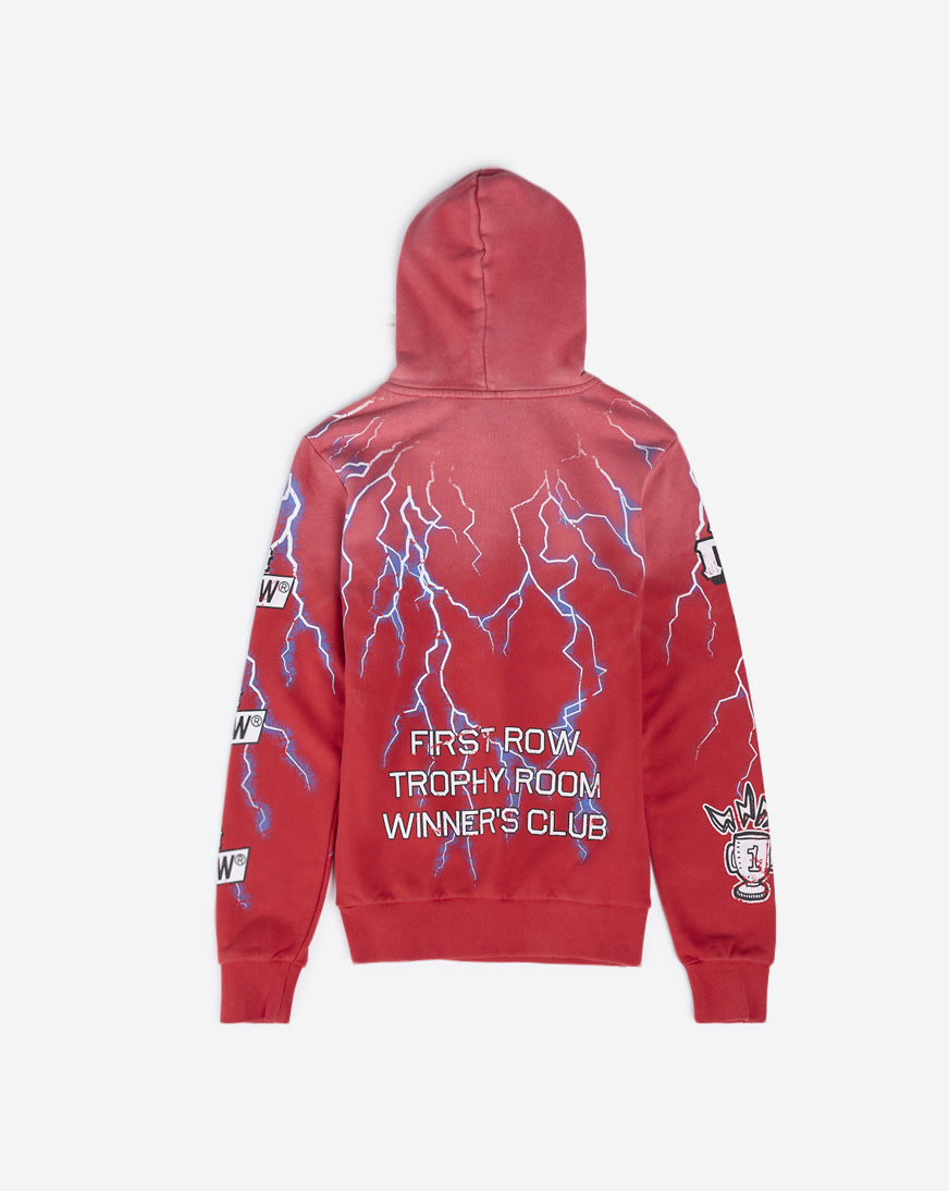 Shop First Row Kids' Trophy Fleece Hoodie FRBF2461S-RED red