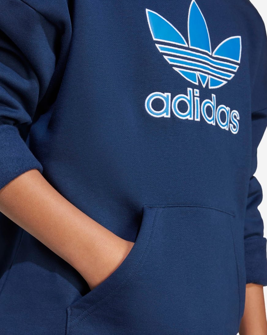 Shop adidas Kids' Trefoil Hoodie JV8651 blue | SNIPES USA